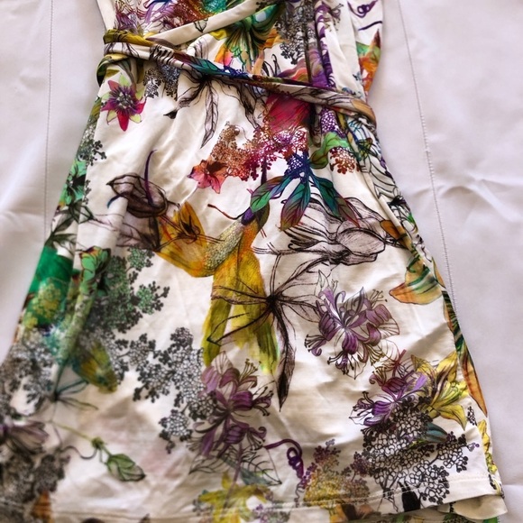 Vibrant Colourful Floral Wrap Dress - Picture 15 of 15